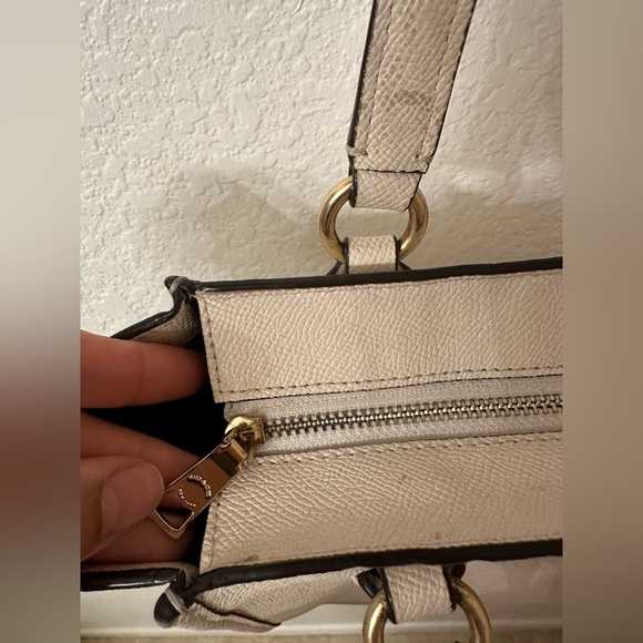 Coach Mini Crosby CrossgrainCarryall Crossbody Bag Cream Color - Picture 8 of 16